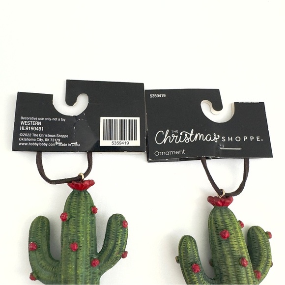 Christmas Shoppe NWT Saguaro Cactus Ornaments - Picture 3 of 4